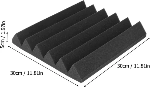Vista 7 de Karlak Premium Polyurethane Acoustic Foam Panel Set 10Pcs for Home Studio Office Factory 11.81 X 11.81 X 1.97in