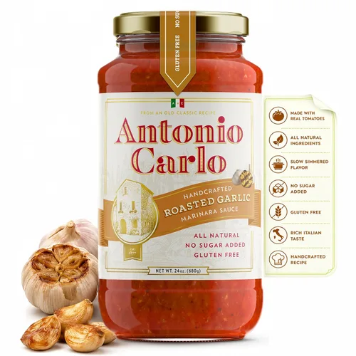 Vista 8 de ¡NUEVO! Antonio Carlo Autentico Italiano (3 Generaciones) Salsa de Marinara Artesanal Gourmet – FRESCO, Sin Conservantes, Salsa Vegana de Espagueti