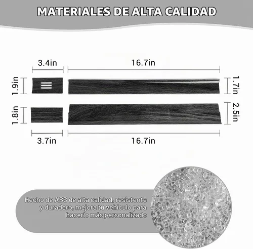 Vista 3 de Jimen Compatible con Ford F150 2015-2020, 4 Piezas Cubierta del Panel de la Consola Central Accesorios de Moldura Interior (Grano de Madera Negra)