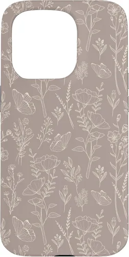 Vista 14 de Butterfly Meadow - Carcasa para iPhone 16, diseño botánico de flores silvestres