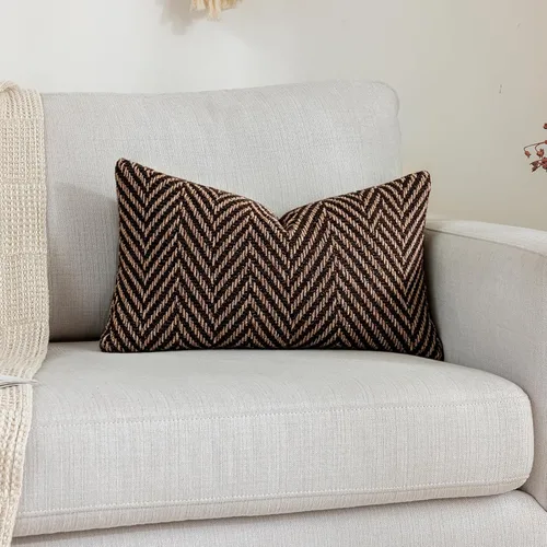 Vista 13 de vctops Funda de cojín de punto bohemio en blanco y negro, funda de cojín tejida con flecha, decoración cuadrada para sofá, dormitorio, sala