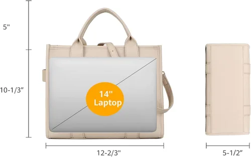 Vista 3 de La bolsa de mano para mujer, bolso de mano de piel sintética, hombro, bandolera o bolsa de mano para la escuela, oficina, viajes