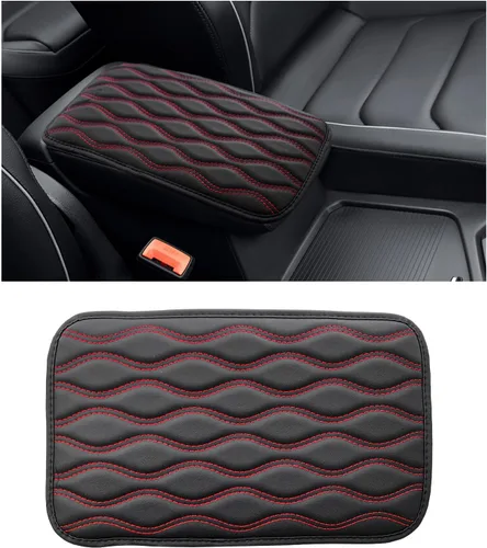 Vista 8 de Dickno - Almohadilla para consola central de automóvil, funda impermeable para reposabrazos de auto, cojín protector de reposabrazos de piel