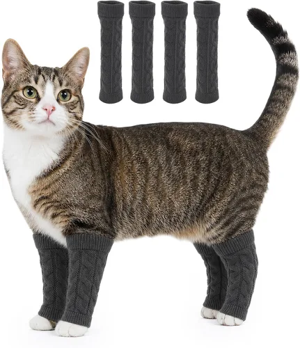Vista 45 de ROZKITCH Protector de codo para perro, 2 patas delanteras y 2 patas traseras para rodilla, envoltura para codo de mascota, protector para calentar