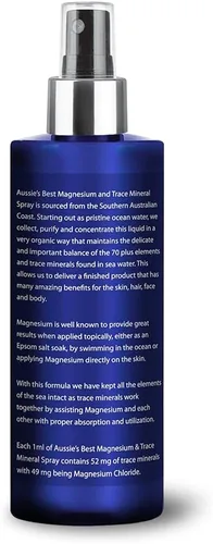 Vista 4 de Aussie Trace Minerals - Spray mineral de magnesio y traza con más de 70 oligominerales.