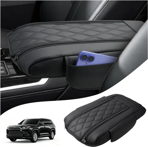 Vista 11 de Autorder Funda de consola central para Chevy Silverado/GMC Sierra 1500 2500 3500 2014-2018, accesorios funda para reposabrazos antiarañazos