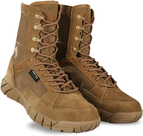 Vista 2 de PAVEHAWK Botas tácticas de 8 pulgadas para hombre, botas militares de coyote ligeras para senderismo, trabajo, combate