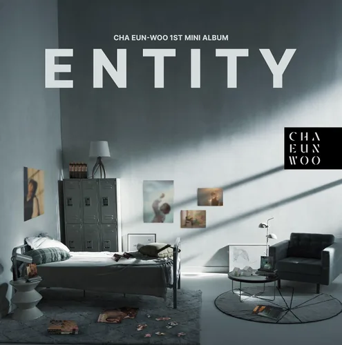 Vista 2 de ASTRO Cha Eunwoo ENTITY 1er Mini álbum plegable Poster en paquete+Photobook+Photocard+Pegatina+Entidad de bricolaje+papel lírico