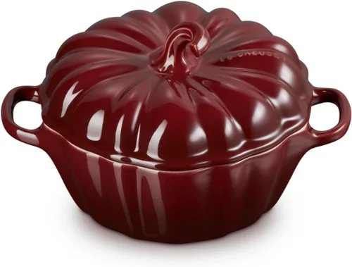 Vista 10 de Le Creuset Mini Cocotte de calabaza figurativa de gres, 12 oz., alcachofa