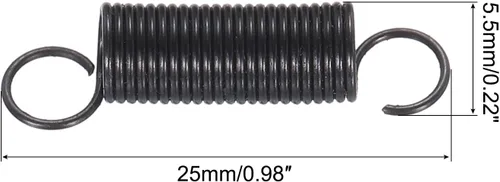 Vista 2 de MECCANIXITY Muelle de puerta para horno de microondas, resorte universal de aluminio, 0.276x0.984 in, compatible con estufa de horno, negro, 4