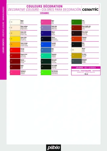 Vista 7 de Pebeo 025-010 Pintura de cerámica efecto esmalte, botella de 1.5 fl oz, color blanco, 1.5 fl oz (paquete de 1)