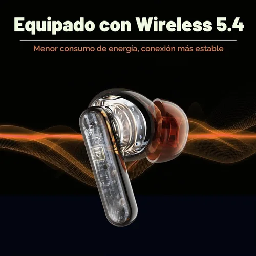 Vista 5 de Auriculares inalámbricos Bluetooth con control táctil, auriculares inalámbricos Bluetooth 5.4, auriculares inalámbricos 4-6H tiempo de reproducción