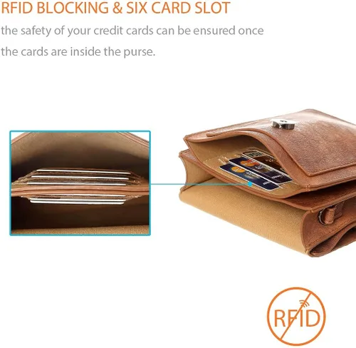 Vista 3 de MINICAT INICAT Women RFID Blocking Small Crossbody Bags Cell Phone Purse Built in Wallet