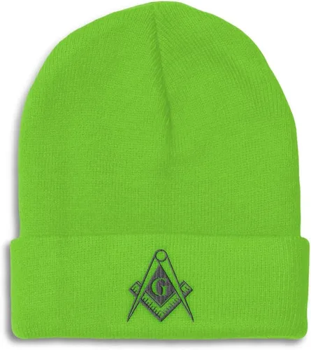 Vista 22 de Speedy Pros Gorros para hombres Mason Gray Thread Bordado Construcción Sombreros de invierno para mujeres Gorra de cráneo acrílico 1 tamaño Solo