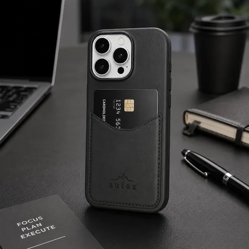 Vista 10 de Funda de piel para iPhone 14 Pro Max compatible con MagSafe, funda de piel de vaca auténtica de grano completo, botones de metal galvanizado, forro