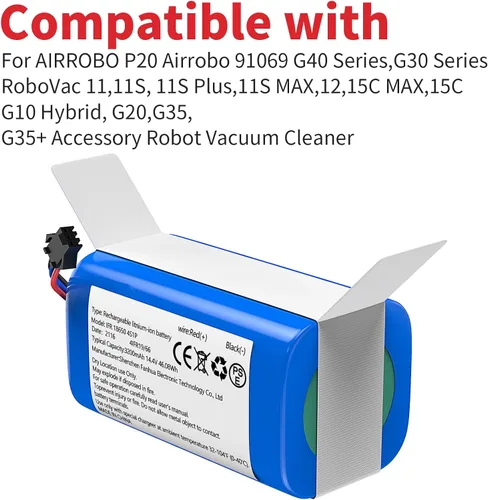 Vista 4 de Batería de repuesto compatible con el robot aspirador AIRROBO P20