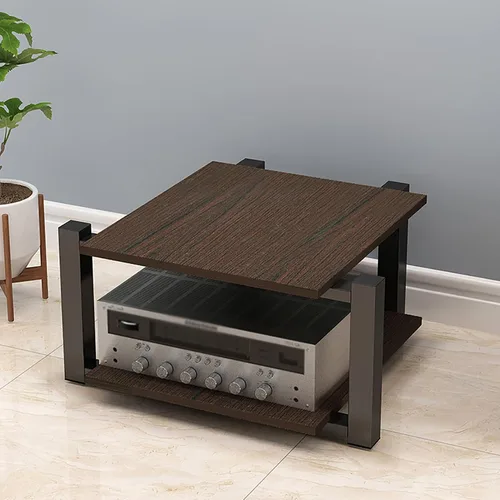 Vista 17 de Soporte para medios AV, estantería audiovisual, gabinete estéreo, torre de estante de audio, gabinete de consola de reproductor de discos, estantes