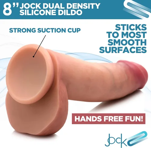 Vista 22 de CURVE TOYS Consolador Jock de doble densidad de 6 pulgadas para hombres, mujeres y parejas. Consolador de silicona de alta calidad ultra realista