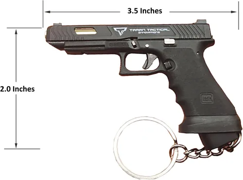 Vista 5 de Mini llavero de pistola, llavero con forma de pistola, llavero táctico pequeño regalo modelo de pistola, llaveros geniales para hombres
