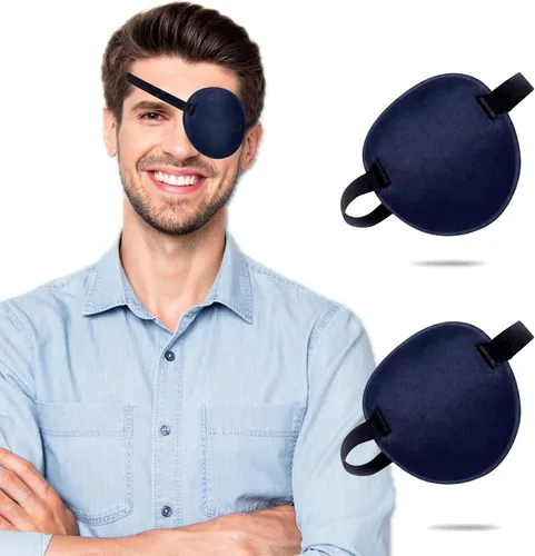Vista 12 de 2 parches oculares ajustables para tratar la ambliopía u ojo vago, válidos para el ojo derecho o izquierdo, color negro