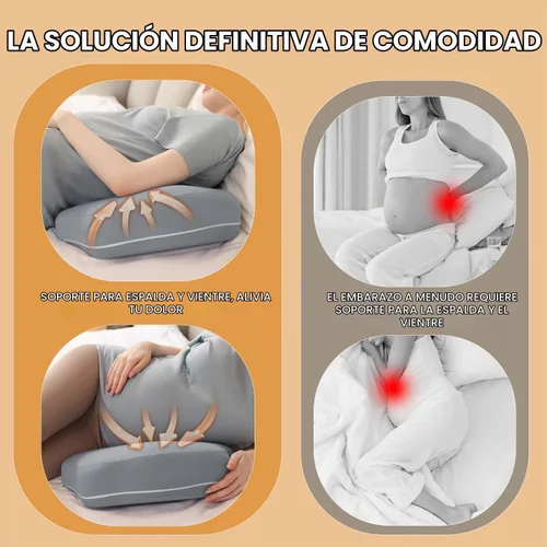 Vista 3 de Chilling Home Almohada portátil de espuma viscoelástica para embarazo, almohada corporal de maternidad para dormir, almohada multifuncional de cuña
