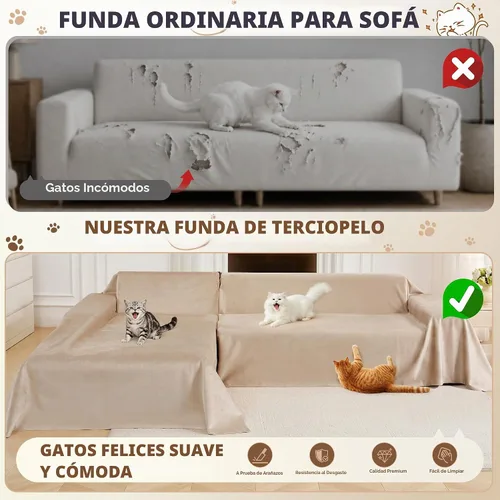 Vista 6 de Funda de sofá modular en forma de L, 2 piezas, ultra suave, impermeable, antideslizante, protector de muebles a prueba de mascotas y niños