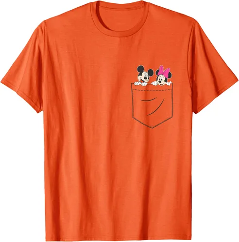 Vista 59 de Disney Mickey & Minnie Mouse - Camiseta de bolsillo pequeño para pareja