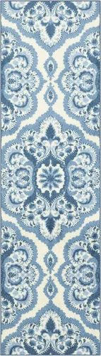Vista 32 de Maples Rugs Vivian Medallion - Alfombra de área, fabricada en Estados Unidos, lavable, antideslizante, alfombra de interior para cocina, entrada