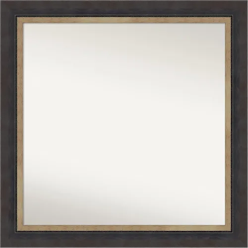 Vista 418 de Amanti Art Espejo personalizado, espejo de baño negro Astor, espejo de pared o espejo de tocador de baño sobre el fregadero (25 x 25 pulgadas)