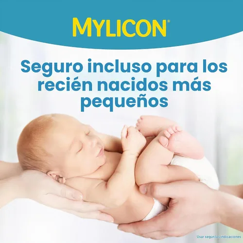 Vista 3 de Mylicon gotas antigas para bebé con fórmula para el alivio, 1, 1 #1 Pediatrician Recommended Brand · Gentle simethicone drops relieve infant gas &