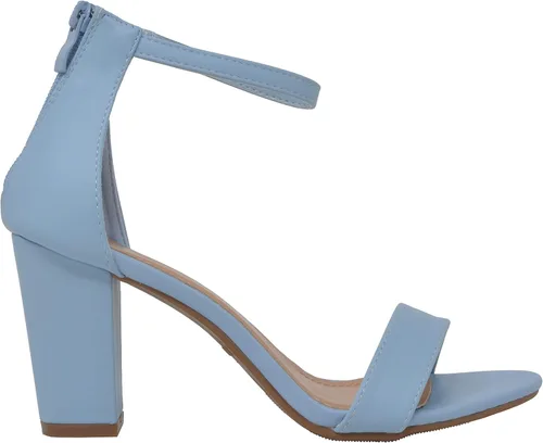 Vista 42 de TOP MODA Hannah-1 - Sandalias de tacón alto con tira en el tobillo elegantes, suela antideslizante, para boda, fiesta, baile de graduación Beige