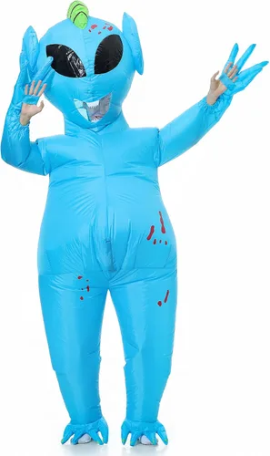 Vista 5 de JYZCOS Disfraz de alienígena inflable para adultos explota Halloween cuerpo completo mono