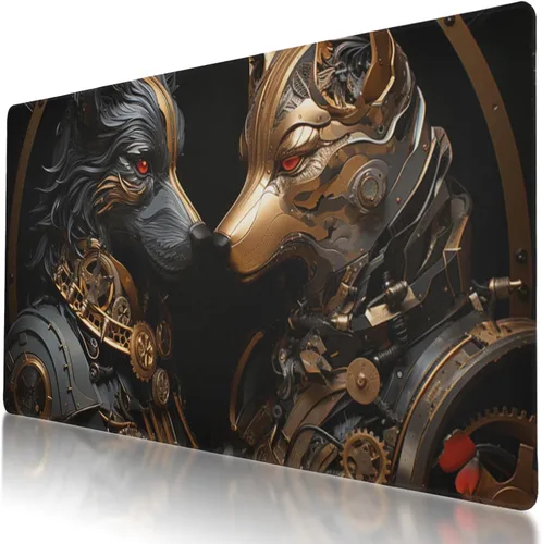 Vista 13 de Alfombrilla de mouse grande con diseño de flamenco para juegos de 35.5 x 16 pulgadas, base antideslizante, resistente al agua, ideal para jugadores