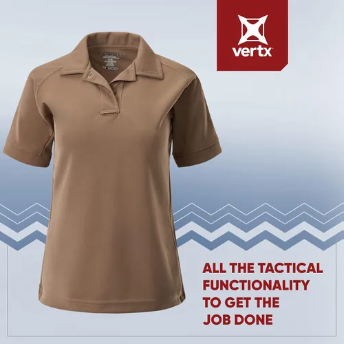 Vista 5 de Vertx Polo táctico para mujer, manga corta, transpirable, ropa táctica al aire libre para misiones activas, ajuste relajado