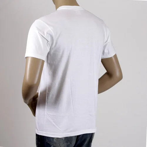 Vista 3 de Whitesville by Sugar Cane - Camiseta blanca con cuello redondo WV73544 CANE2827, Blanco