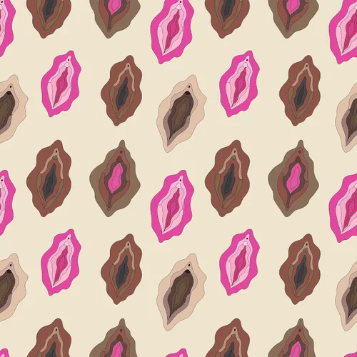 Vista 2 de Papel de regalo con patrón de vagina, papel de regalo de despedida de soltera NSFW, decoración de fiesta sexual (una hoja de 20 x 30 pulgadas)