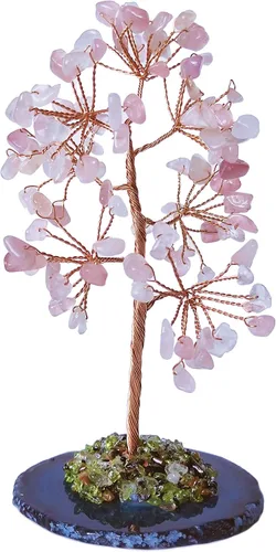 Vista 10 de Mina Heal Árbol bonsái de cristales curativos para decoración del hogar, decoración de habitación y escritorio de oficina, regalos espirituales