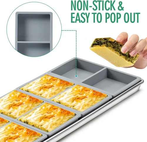 Vista 6 de Divisores de bandeja de silicona para cosecha, bandejas medianas para secadora de congelación correcta, moldes de silicona para alimentos