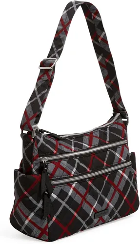 Vista 2 de Vera Bradley Bolso tipo cartera de sarga con triple cremallera para mujer