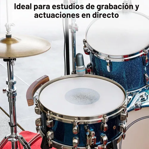 Vista 5 de RANMING Click Percussion Bloque de madera de percusión Bloque de madera con arce de 20 capas compatible con tambor de caja de 13-14 pulgadas