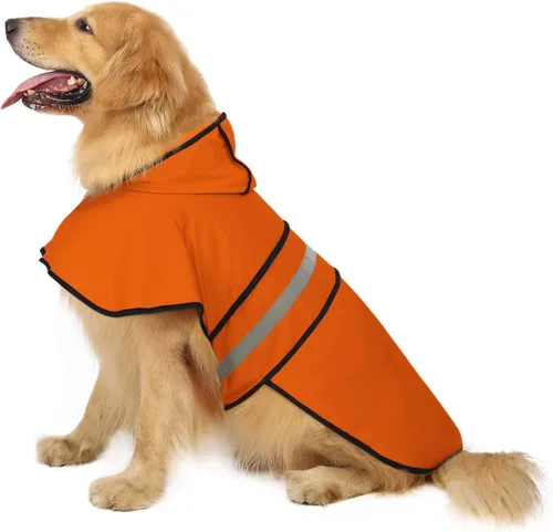 Vista 9 de HDE - Impermeable protector con capucha para perros y cachorros, tallas de la S a la XL (diseño de patos de goma, talla S)