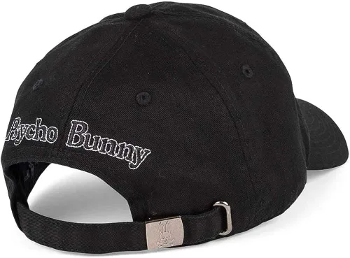 Vista 2 de Psycho Bunny Gorra de ajuste relajado ajustable para hombre