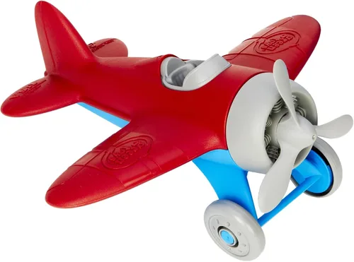 Vista 7 de Green Toys Avión - Libre de BPA, libre de ftalatos, avión aero rojo para mejorar el conocimiento aeronáutico de los niños. Juguetes