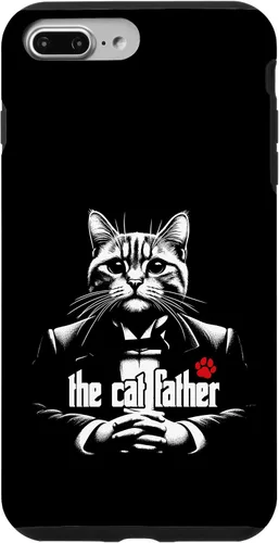 Vista 12 de The Catfather Fathersday Funny Gifts Best Birthday Cat Dad Case for iPhone 16