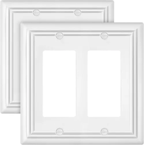 Vista 24 de Juego de 1 placa de pared de metal, bronce envejecido Midsize 1 Toggle 1 Decorator Combo Wall Plate for GFCI Outlets, Light Switches, Ideal for