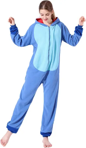 Vista 4 de OGU' DEAL Pijama unisex para adultos, ropa de dormir con diseño de animales para disfraz de fiesta de Halloween, traje diario de dibujos animados