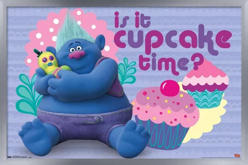 Vista 11 de Trends International DreamWorks Trolls - Cupcakes Wall Poster, 14.725" x 22.375", Barnwood Framed Version