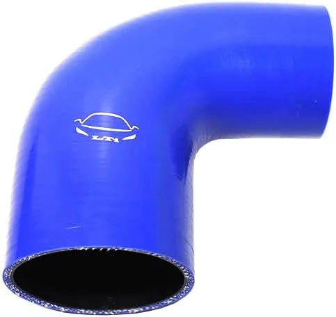 Vista 15 de Manguera de silicona reforzada de 4 capas de alto rendimiento de 2"-2.25" ID codo reductor acoplador de 90 grados para turbo/intercooler/tubería