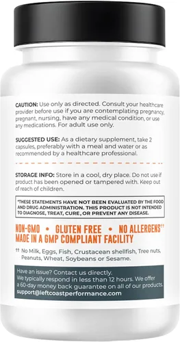 Vista 8 de Left Coast Performance Suplemento NMN de 500 mg para apoyo NAD+ – Mononucleótido de nicotinamida para un envejecimiento saludable, energía celular
