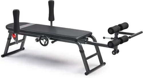 Vista 8 de Sunny Health & Fitness No-Hang Traction & Inversion Decompression Table for Back Pain Relief, Adjustable Stretch Bench, 400 LB Capacity
